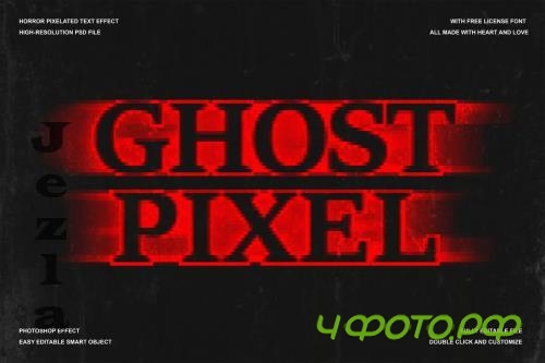 Horror Pixelated Text Effect - EGLS - U283SUA Horror Pixelated Text Effect - EGLS - U283SUA