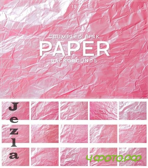 Crumpled Pink Paper Backgrounds - XXYUKEG