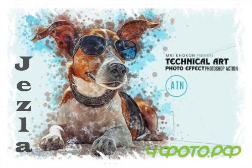 Technical Art Photoshop Action - 283784857