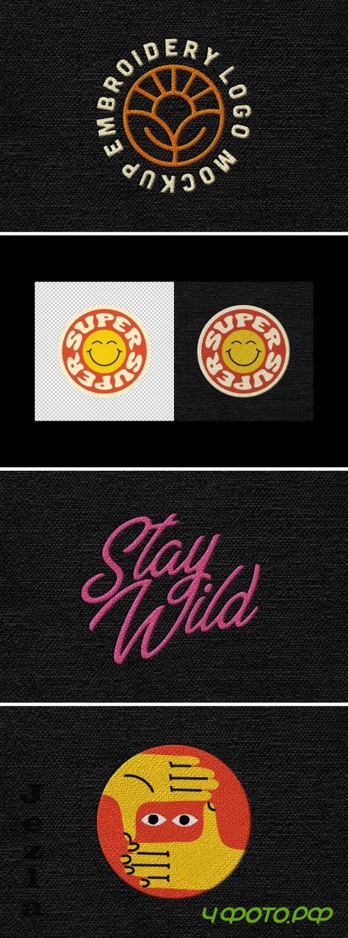 Stitch Embroidery Logo Mockup - 288401465 Stitch Embroidery Logo Mockup - 288401465