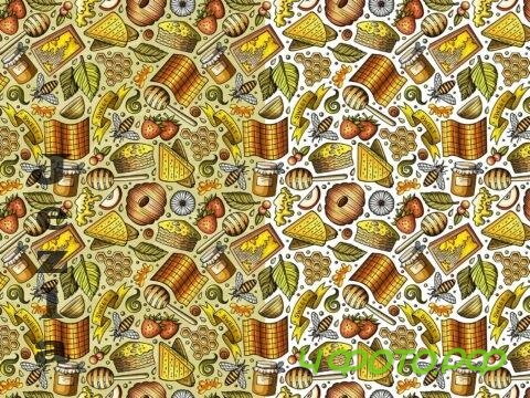 Honey Cartoon Seamless Pattern - 98C789H Honey Cartoon Seamless Pattern - 98C789H