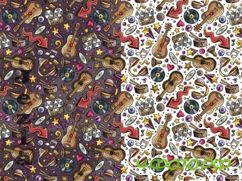 Musical Cartoon Seamless Pattern - DKRZV6X