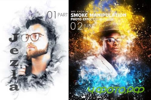 Smoke Manipulation Photoshop Action - 284618316