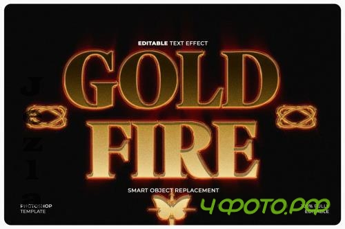 Gold Fire Text & Logo Effect - T3N36NM