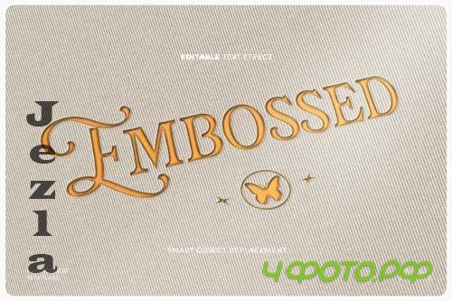 Embossed Text & Logo Mockup - 5QZFGJW