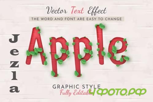 Apple Emboss Editable Text Effect - 288906361 Apple Emboss Editable Text Effect - 288906361
