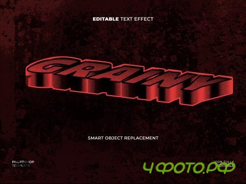 Grainy 3D Text Effect - 34S6KJ5