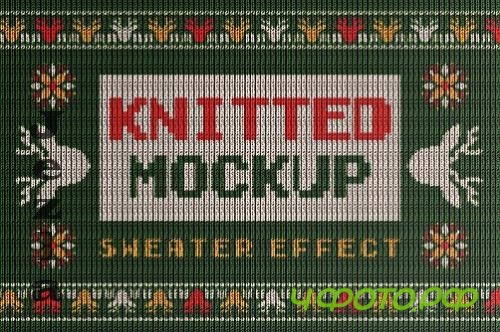1# Knitted Sweater Effect Mockup - GPX496N