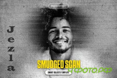 Smudged Scan Photo Effect - 289184092