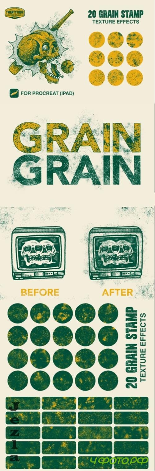 20 Grain Stamps Procreate Brush - MXNC6HB