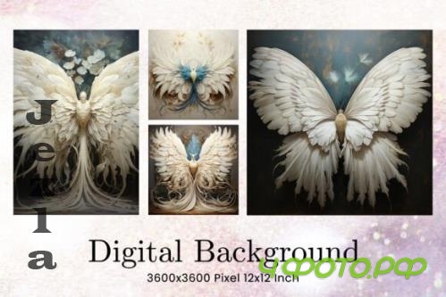 Wings Feather Studio Backdrop Overlays - 9