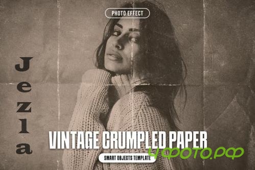 Vintage Crumpled Paper Photo Effect - 290265563 - 9RHDJFP