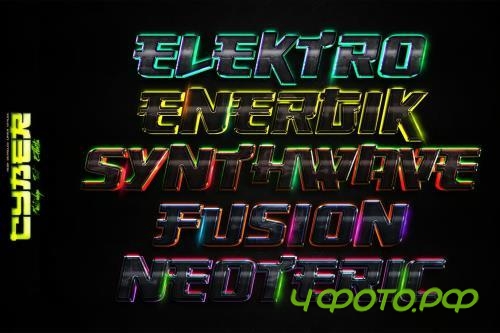 Cyber 4K Photoshop Text Effects - T2UR9FT