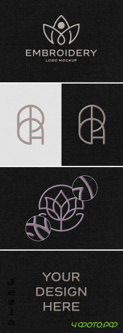 Fabric Embroidery Logo Mockup - 290439944 - 8CP78SJ