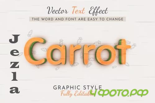Splatter Carrot Editable Text Effect - 288063658 - 94XB53L
