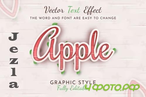 Apple Editable Text Effect - 290455719 - 5YB7WY6 Apple Editable Text Effect - 290455719 - 5YB7WY6