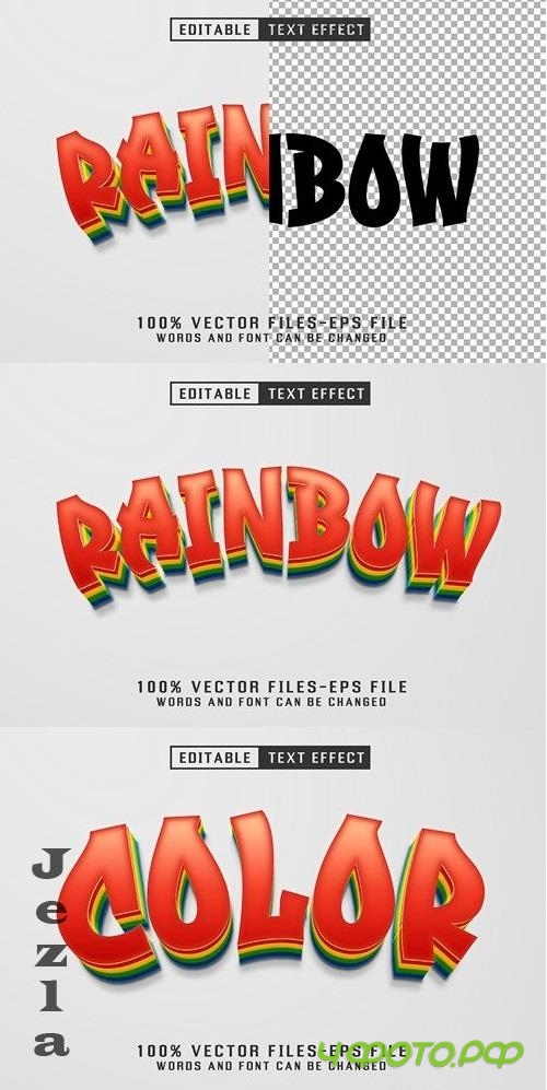 Rainbow 3d Text - Editable Text Effect - SM66F4R
