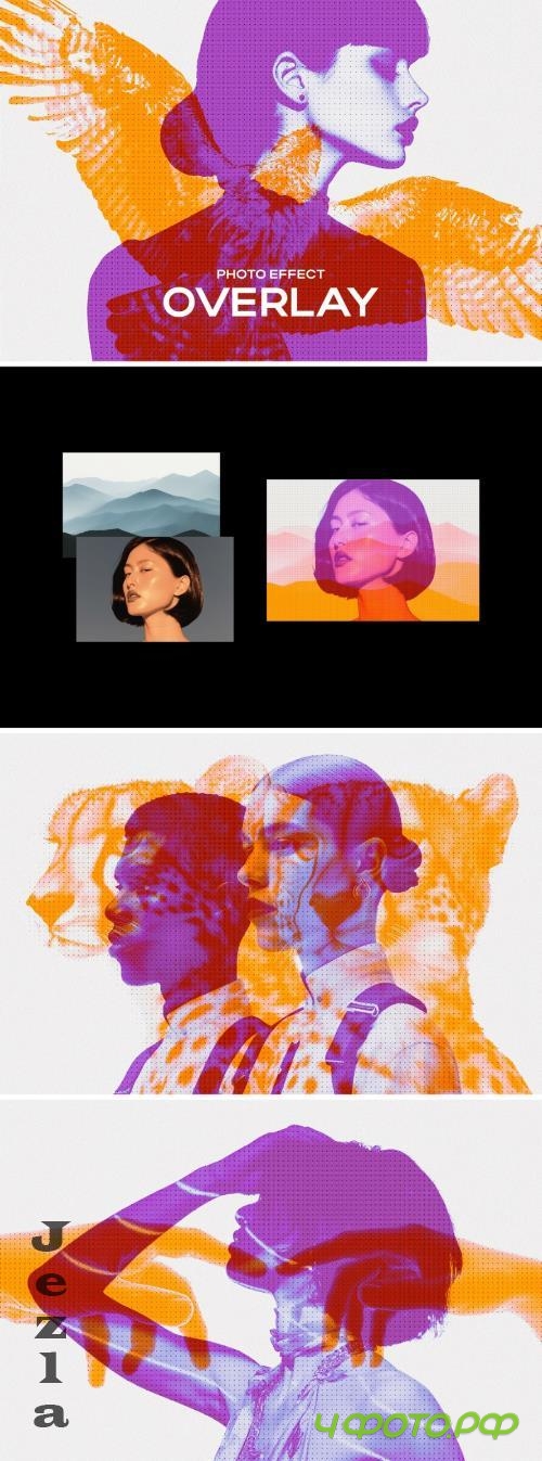 Halftone Mix Overlay Photo Effect - 286128927 - X7CRYXA Halftone Mix Overlay Photo Effect - 286128927 - X7CRYXA