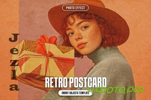 Retro Postcard Photo Effect - 290756749 - 8CUVJMV