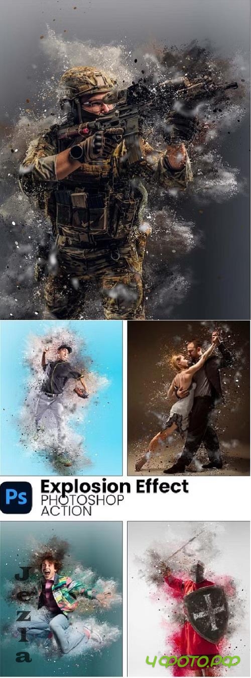 Explosion Effect Photoshop Action - 288258001