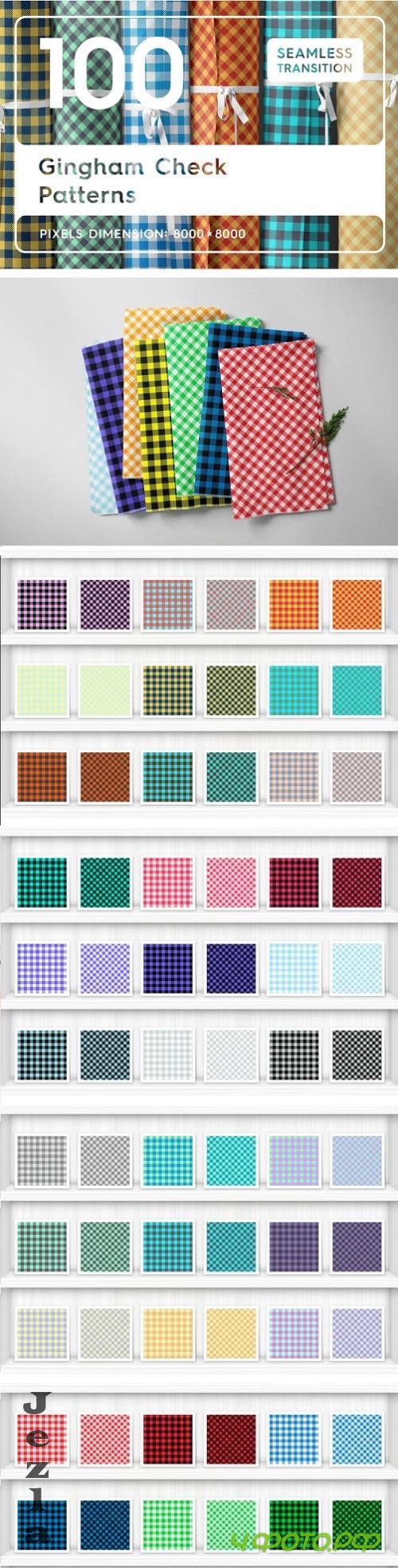 100 Gingham Check Patterns - 77165782 - MRN97AL