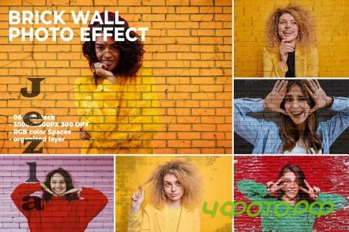 Brick wall photo effect - WHAB9EA