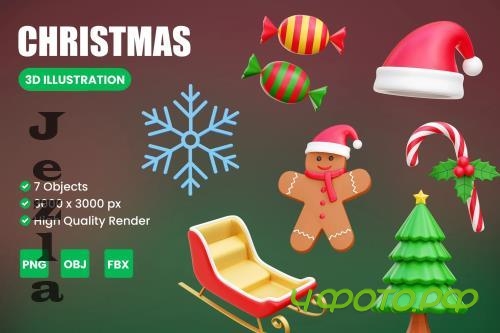 Christmas Object 3D Illustration - RM5EHCZ