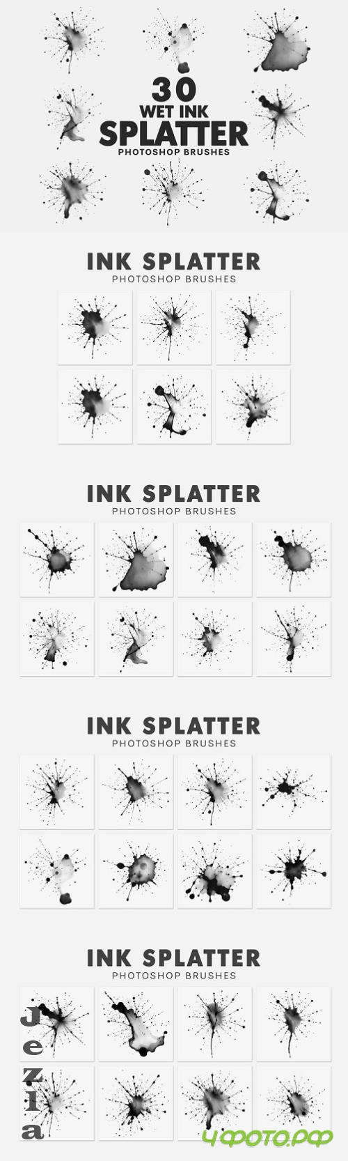 30 Ink Splatter Brushes - F7882JB