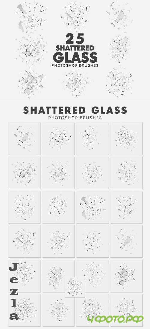 25 Shattered Glass Brushes - FUTAQQR