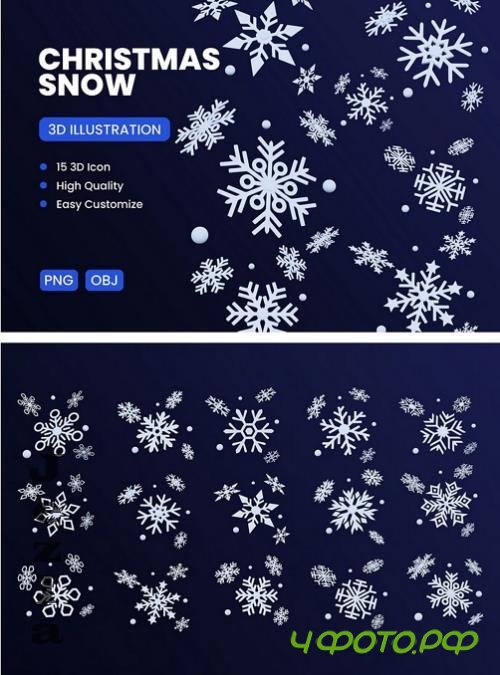 Christmas Snow 3D Icon Pack - NMX8YMJ