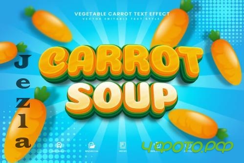 3d Vegetable Carrot Editable Text Effect - 6YMA5HC