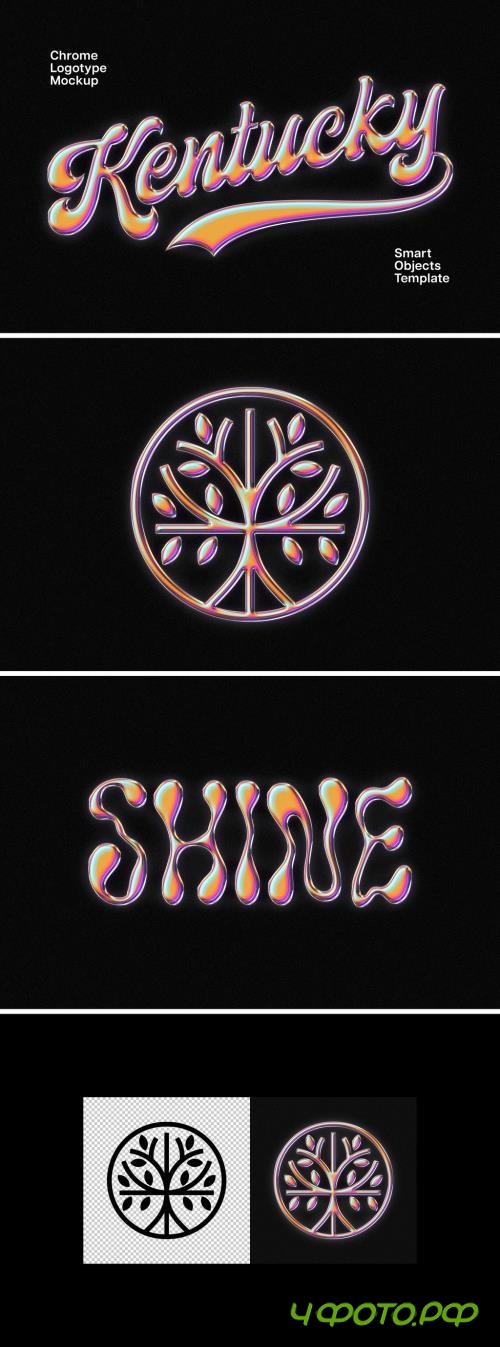 Shiny Chrome Logo Mockup - 194281907 - 4KBY743