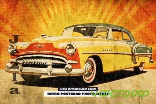 Retro Postcard Photo Effect - 290839909 - GQMWPNS