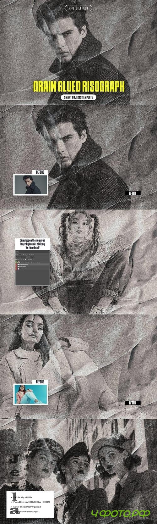 Grain Glued Risograph Photo Effect - 290840690 - 2MBQEU5