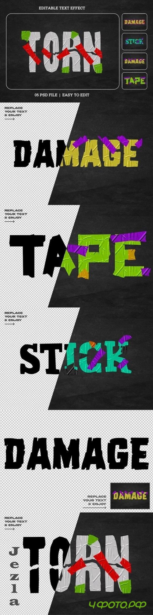 Duct Tape Text Effect Layer Style Set - GXBXA5H