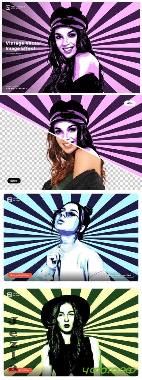 Vintage Vector Image Effect - P97G8K5