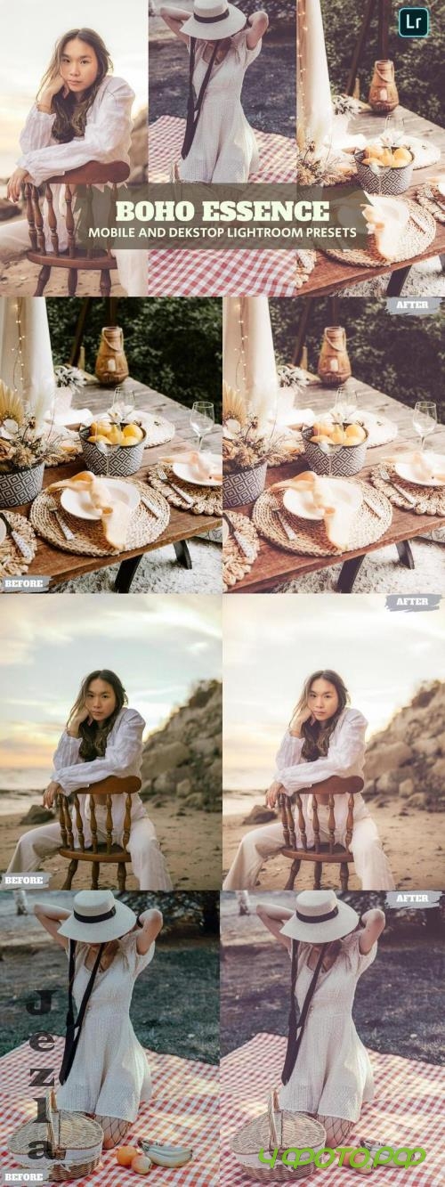 Boho Essence Lightroom Presets Dekstop and Mobile - 8GQJ8HL