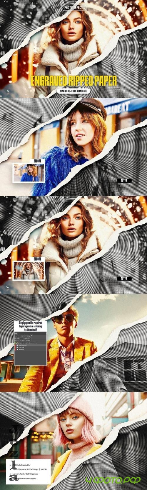 Engraved Ripped Paper Photo Effect - 289184214 - TT6W5R4 Engraved Ripped Paper Photo Effect - 289184214 - TT6W5R4