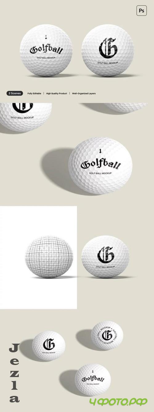 Golf Ball Mockup - Q96F7RD