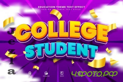 College Student Editable Text Effect - 280139367 - F46R6Y7