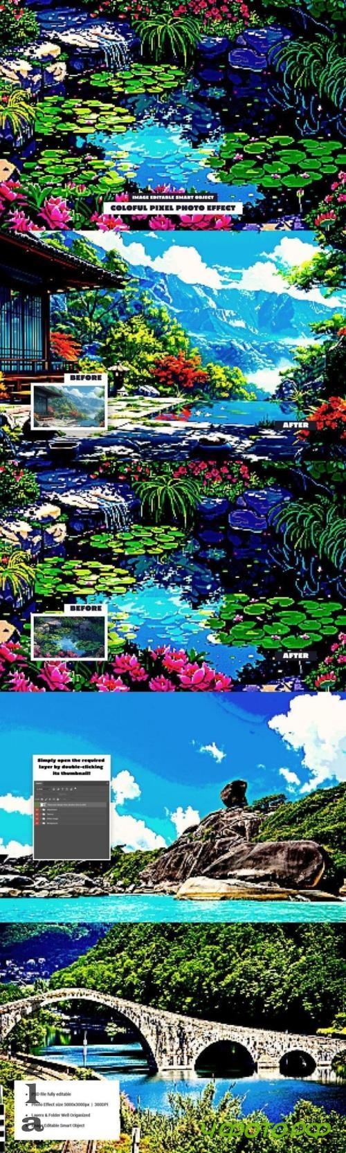 Coloful Pixel Photo Effect - 290887830 - WNH4SKL