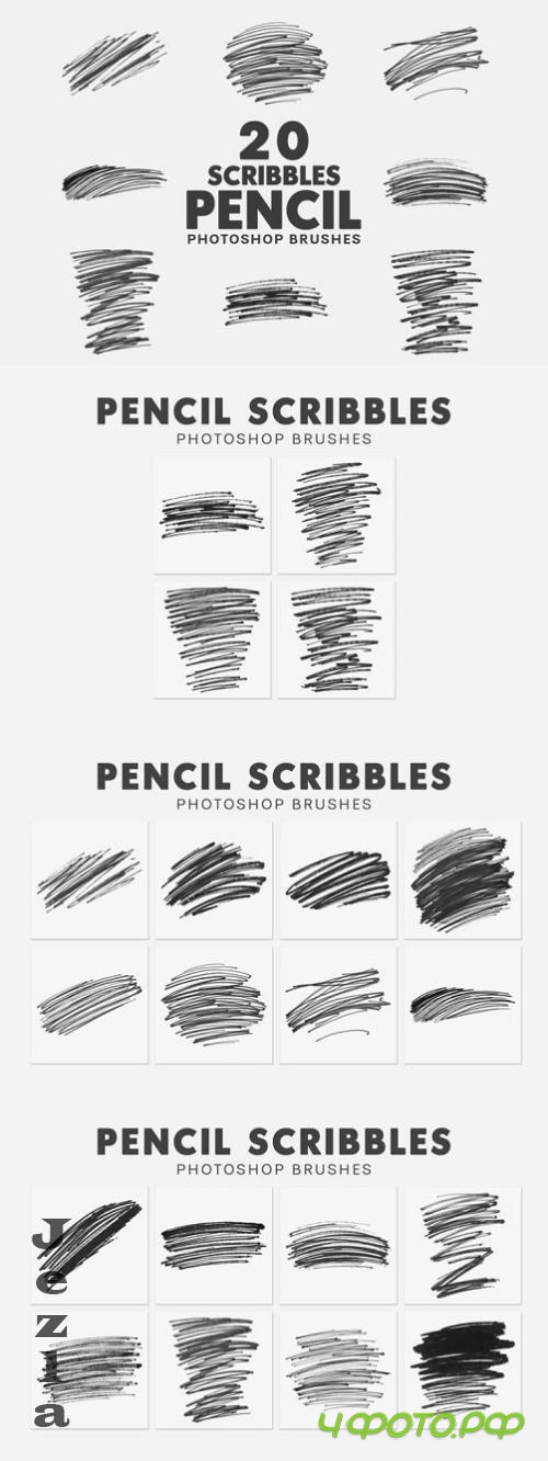 20 Pencil Scribbles Brushes - Y5UUEYJ