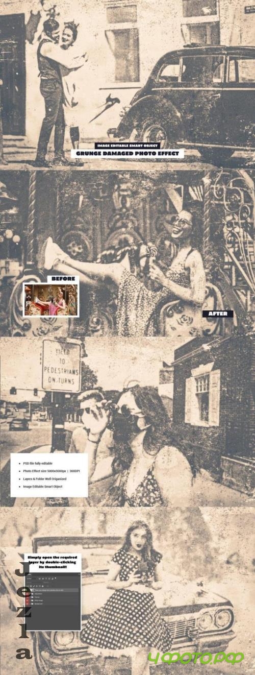 Grunge Damaged Photo Effect - 290903430 - 6G3ZWHY