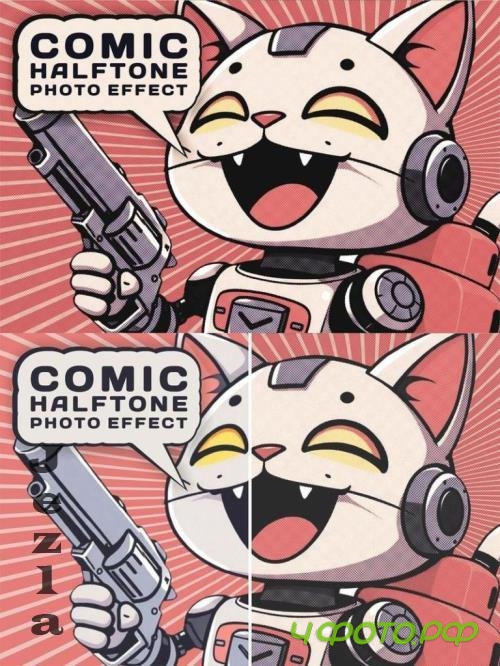 Comic Halftone Photo Effect - 5XMH7XT
