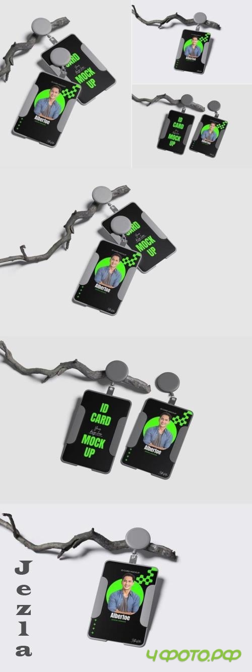 ID Card Badge Mockup - 2X44CV5