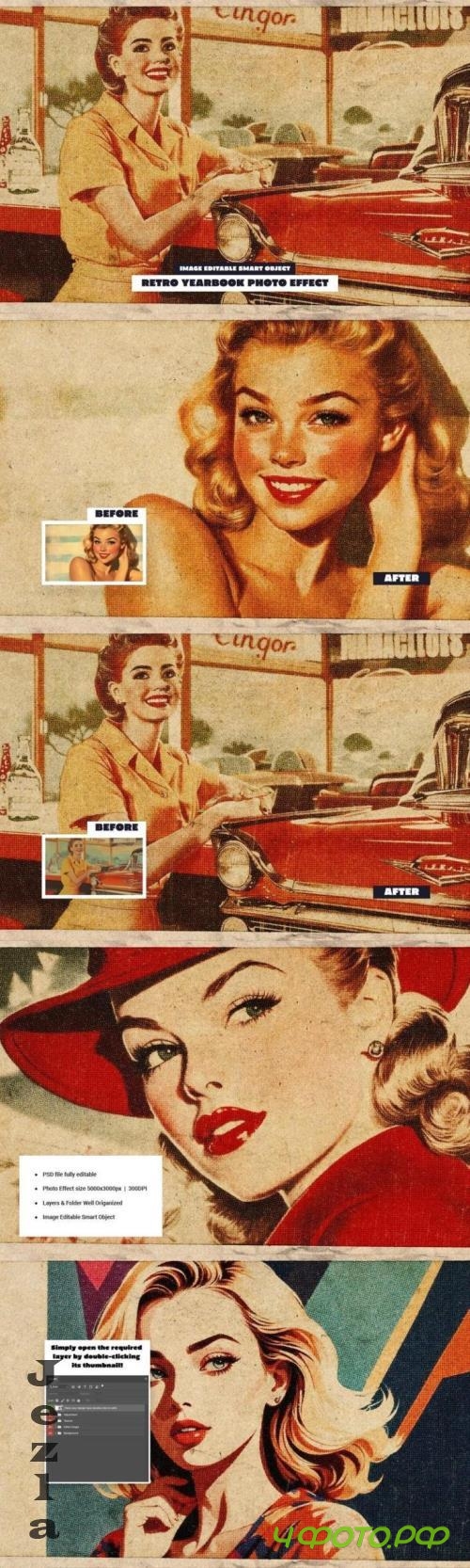 Retro Yearbook Photo Effect - 290903355 - 4CZCJHL