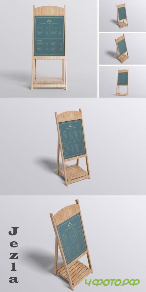 Menu Stand Mockup - 3YULH88 Menu Stand Mockup - 3YULH88