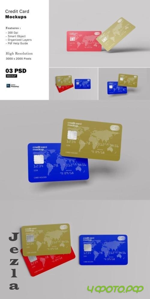 Credit Card Mockups - 22MHWU2