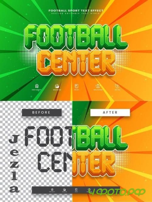 Football Center Editable Text Effect - 280053301 - 7ZQQ327