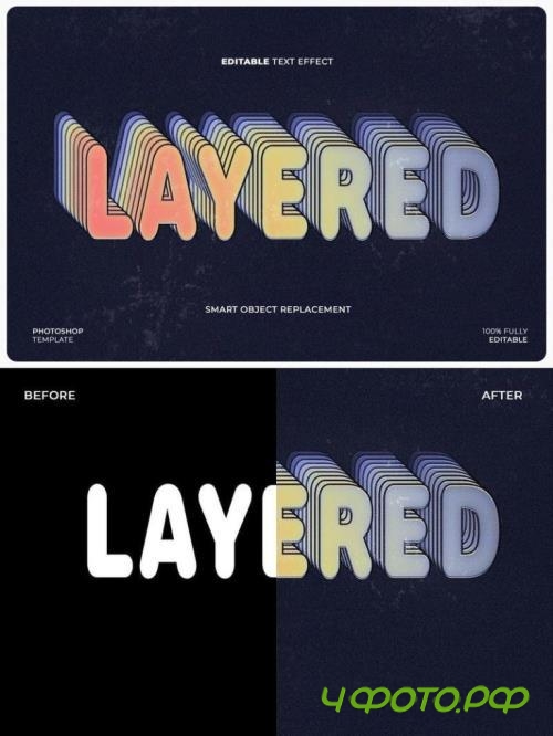 Layered Text Effect - L7RE72C